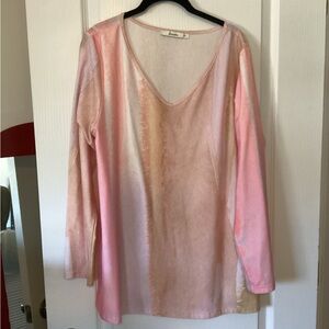 Sakura Pink and Cream Long Sleeve Top